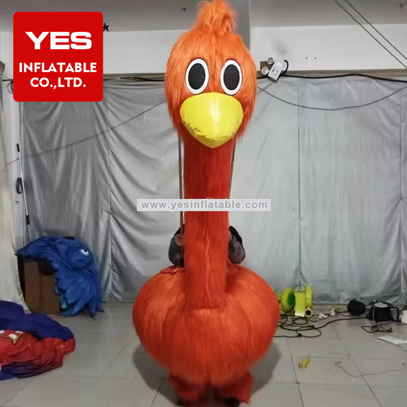 Event Parade Inflatable Plush Animal Costume Inflatable Ostrich Costume