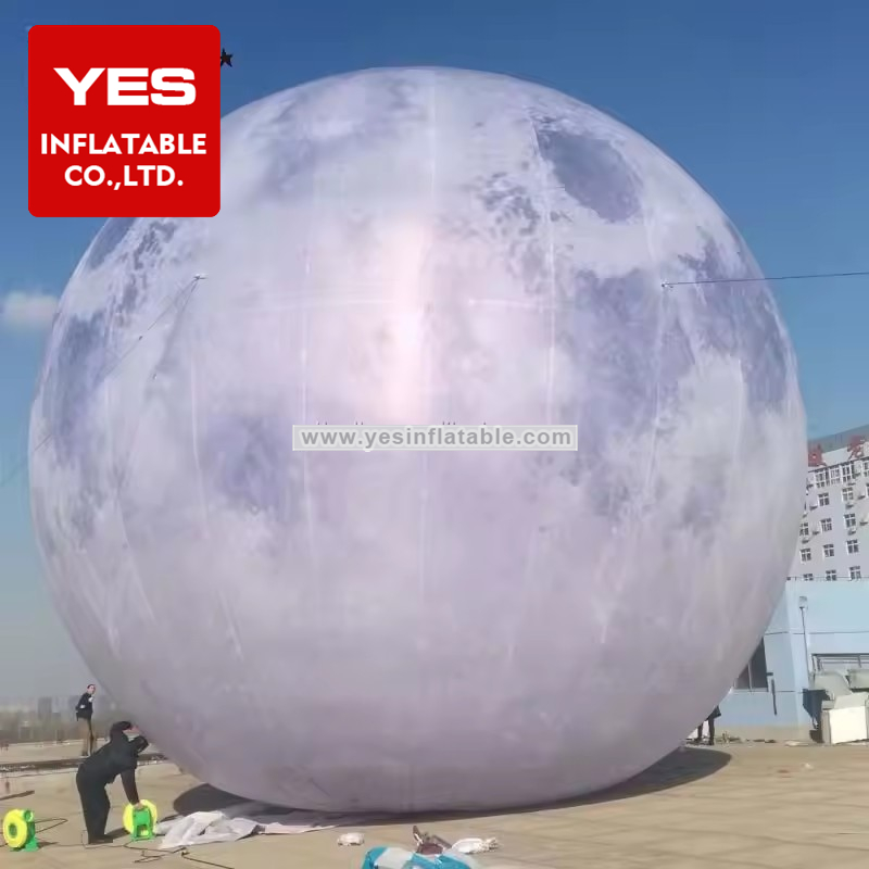 Hot Sale Hanging Led Shinning Inflatable Led Moon For Party Decoration