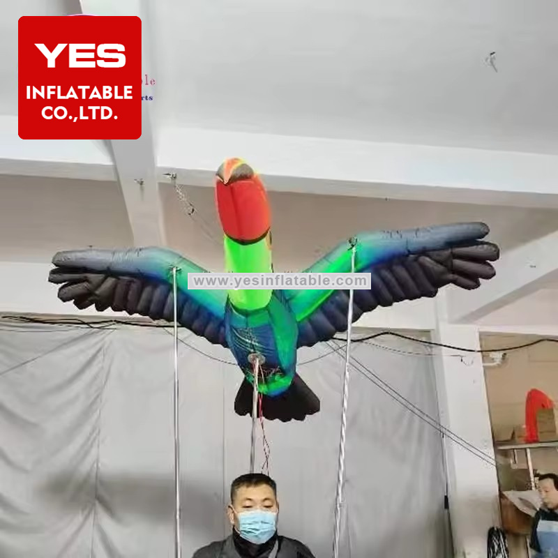 Parade Performance Inflatable Walking Costume Inflatable Toucan Puppet Costume With Led Light