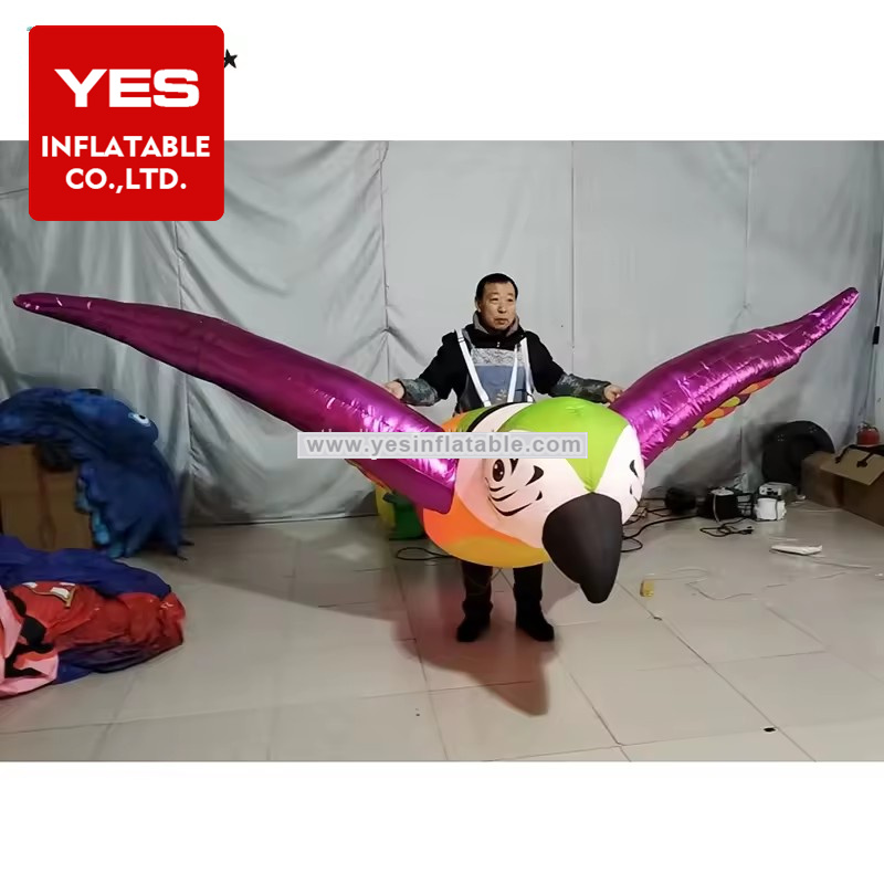 Parade Performance Colourful Inflatable Parrot Walking Costume