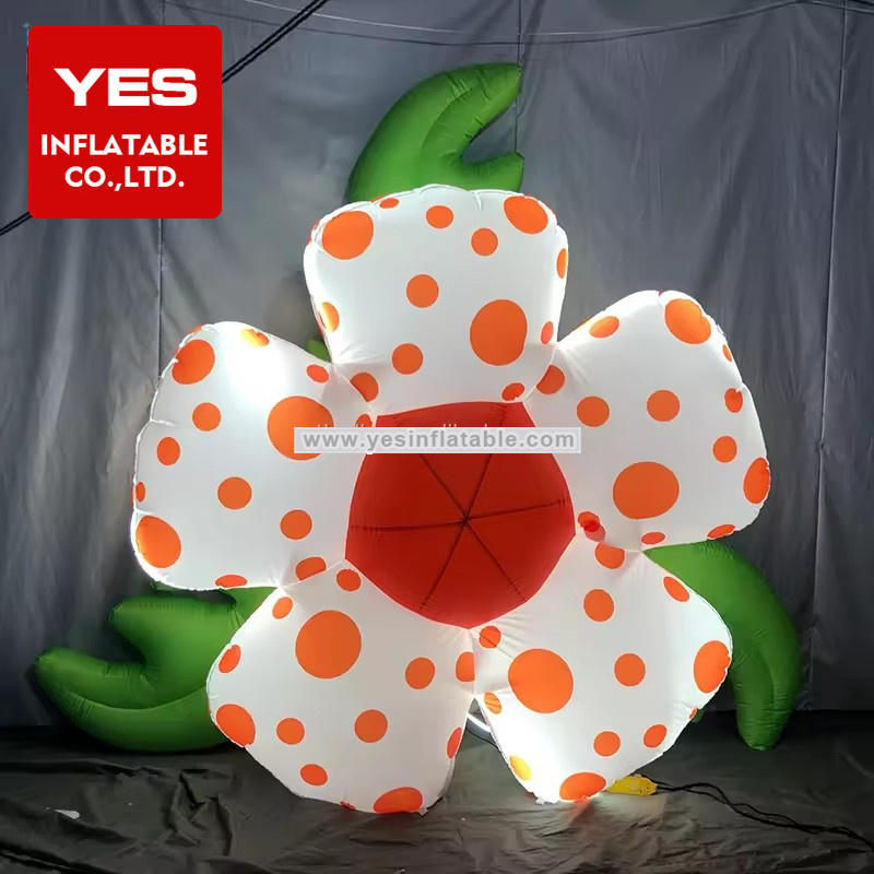 Large Blooming hanging lighting flower stage event decor inflatable flower opening