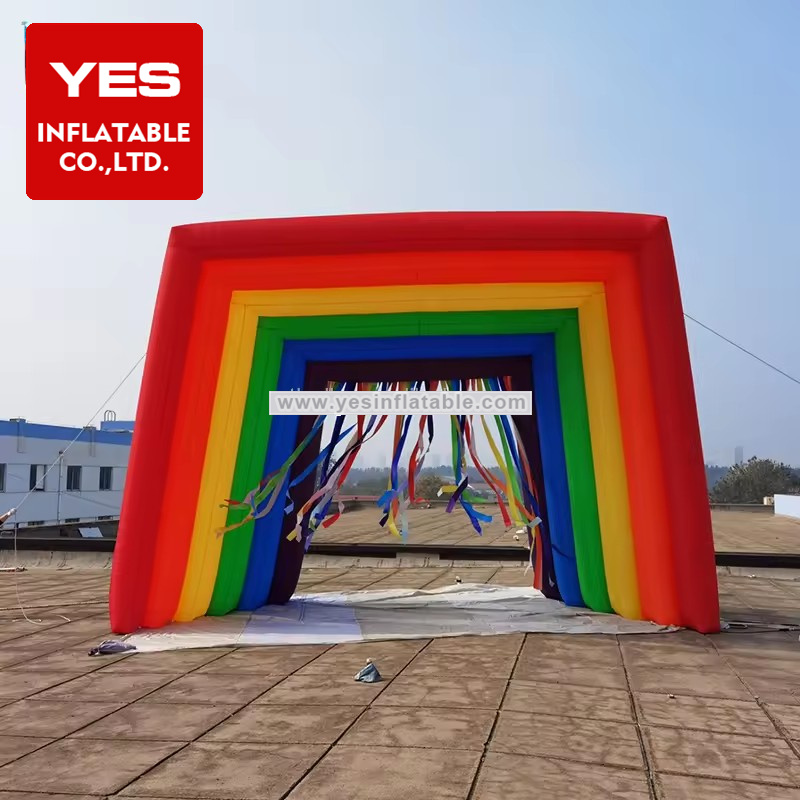 Factory Customized Activity Decoration Inflatable Passage Inflatable Rainbow Arch