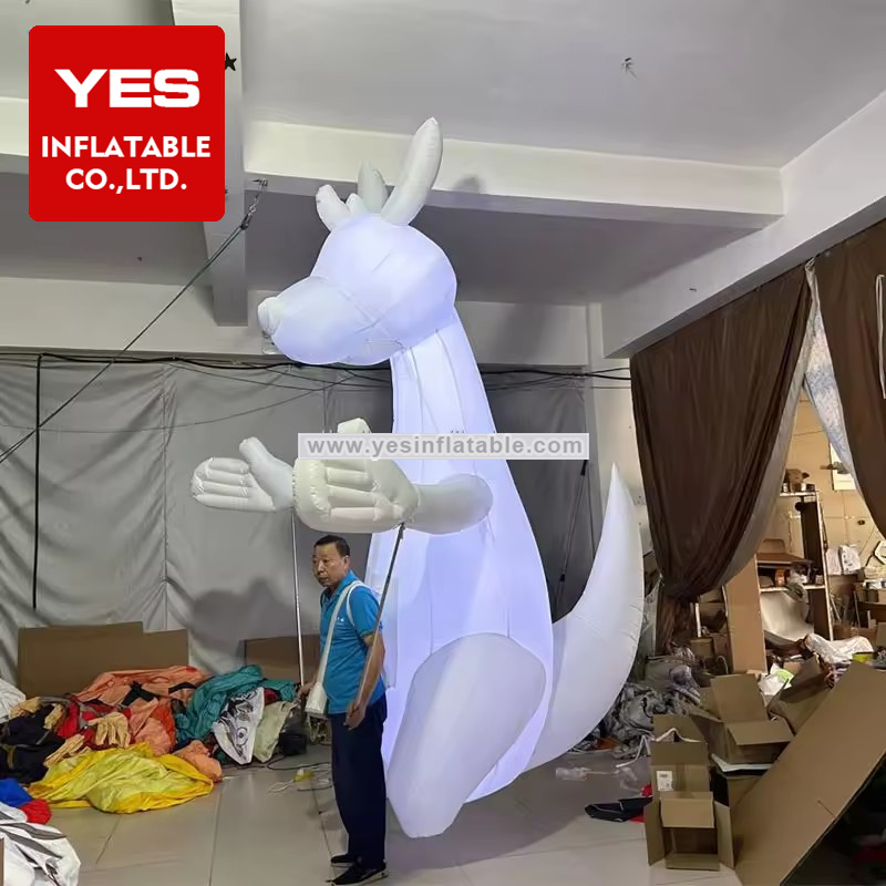 Led Inflatable Animal Parade Costume Inflatable White Kangaroo Costume For Festival Parade