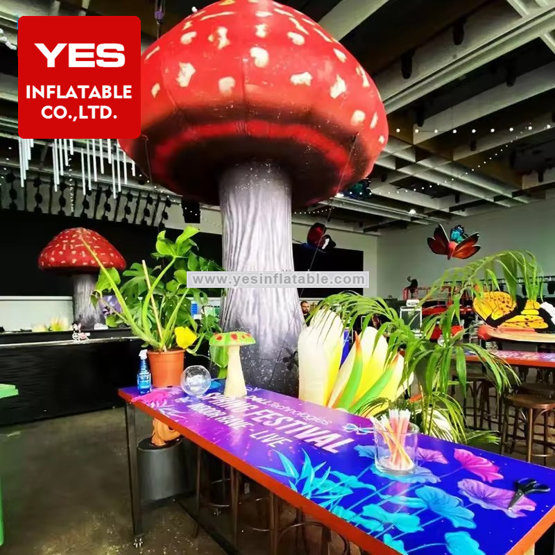 Wedding Party giant LED lighting inflatable mushroom structure