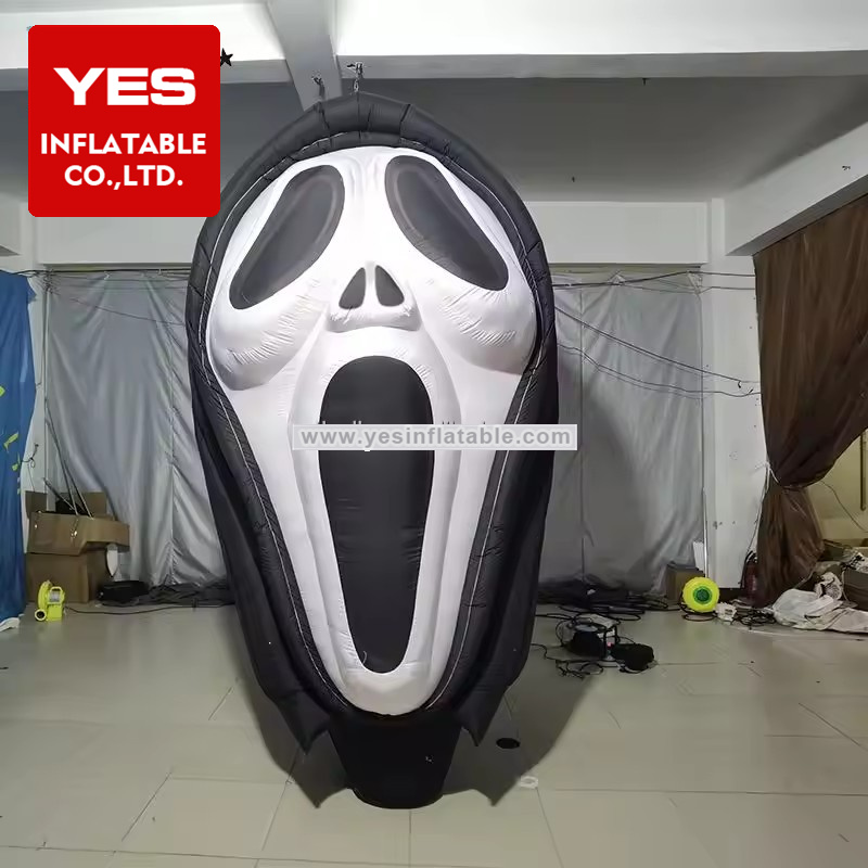Giant Scary Halloween Decoration Inflatable Skull Inflatable Skeleton Mask For Halloween