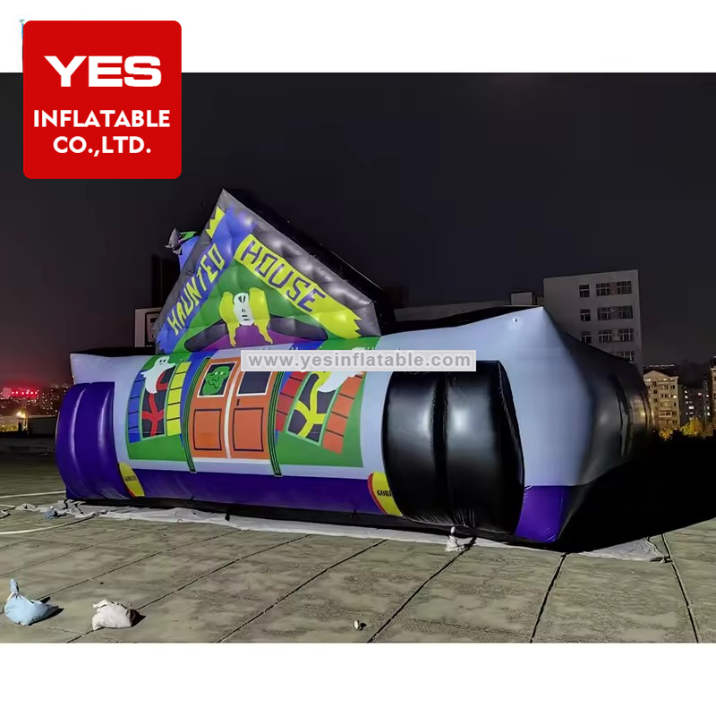inflatable halloween ghost maze haunted Inflatable terror mansion with LED light