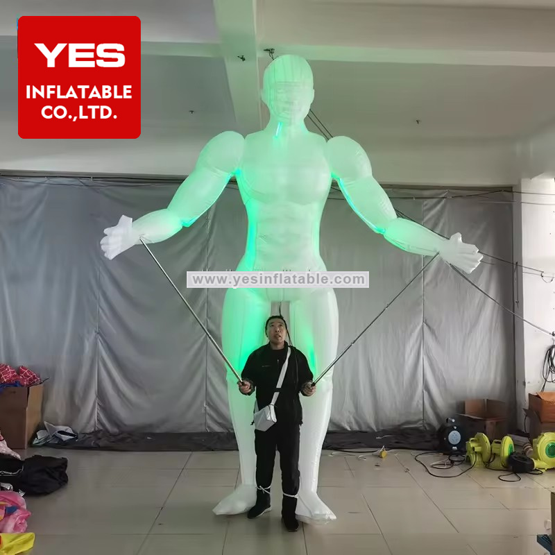 Parade Inflatable Costume Custom Led Inflatable Puppet Inflatable Blank Man Costume With Led Light