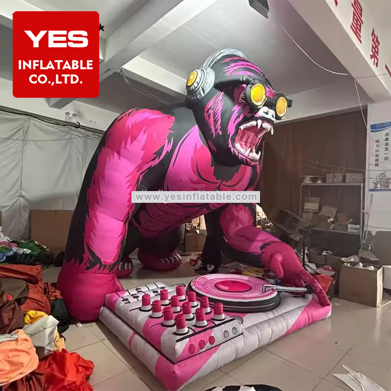 Party Event Decoration Inflatable Animal Model Inflatable Dj Baboon For Concert