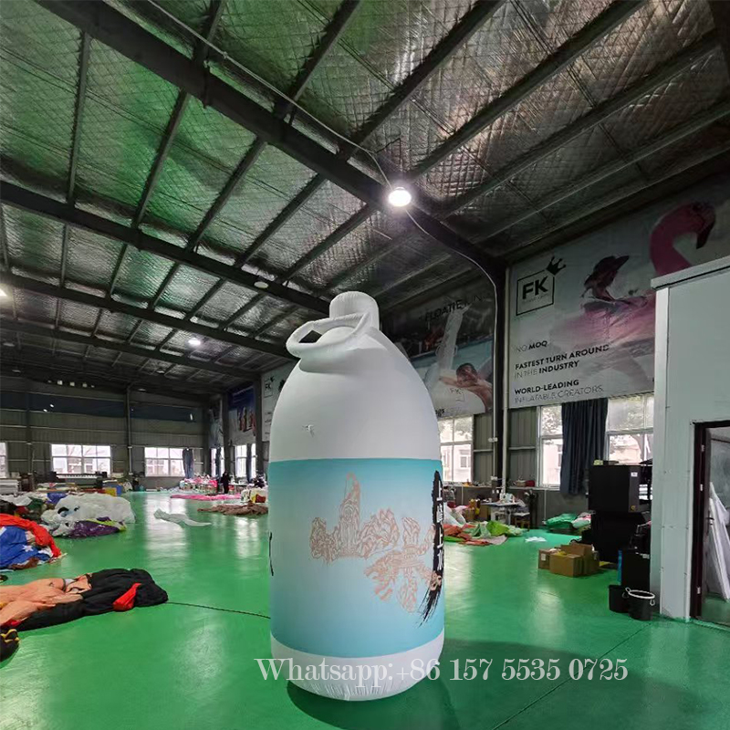 Giant inflatable water bottle for business advertising